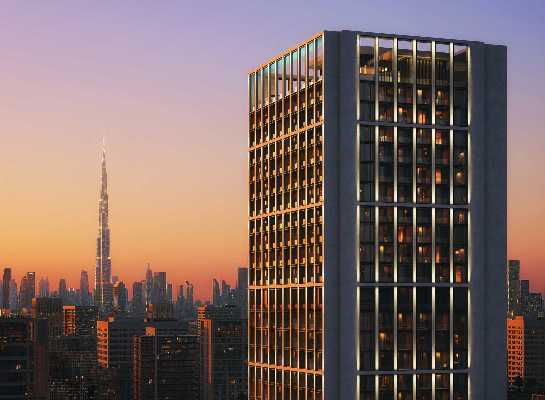 Crystalline façades above the Al Jaddaf Waterfront