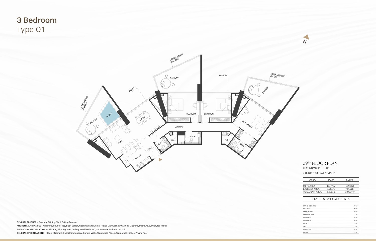 3 Bedroom · 2,103 sq ft