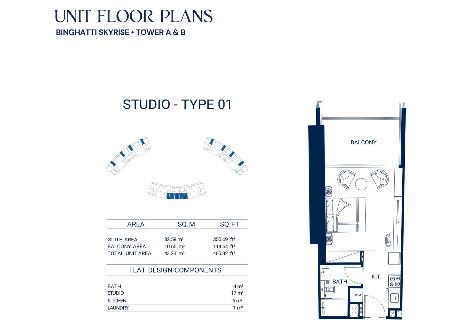 Studio · 465 sq ft
