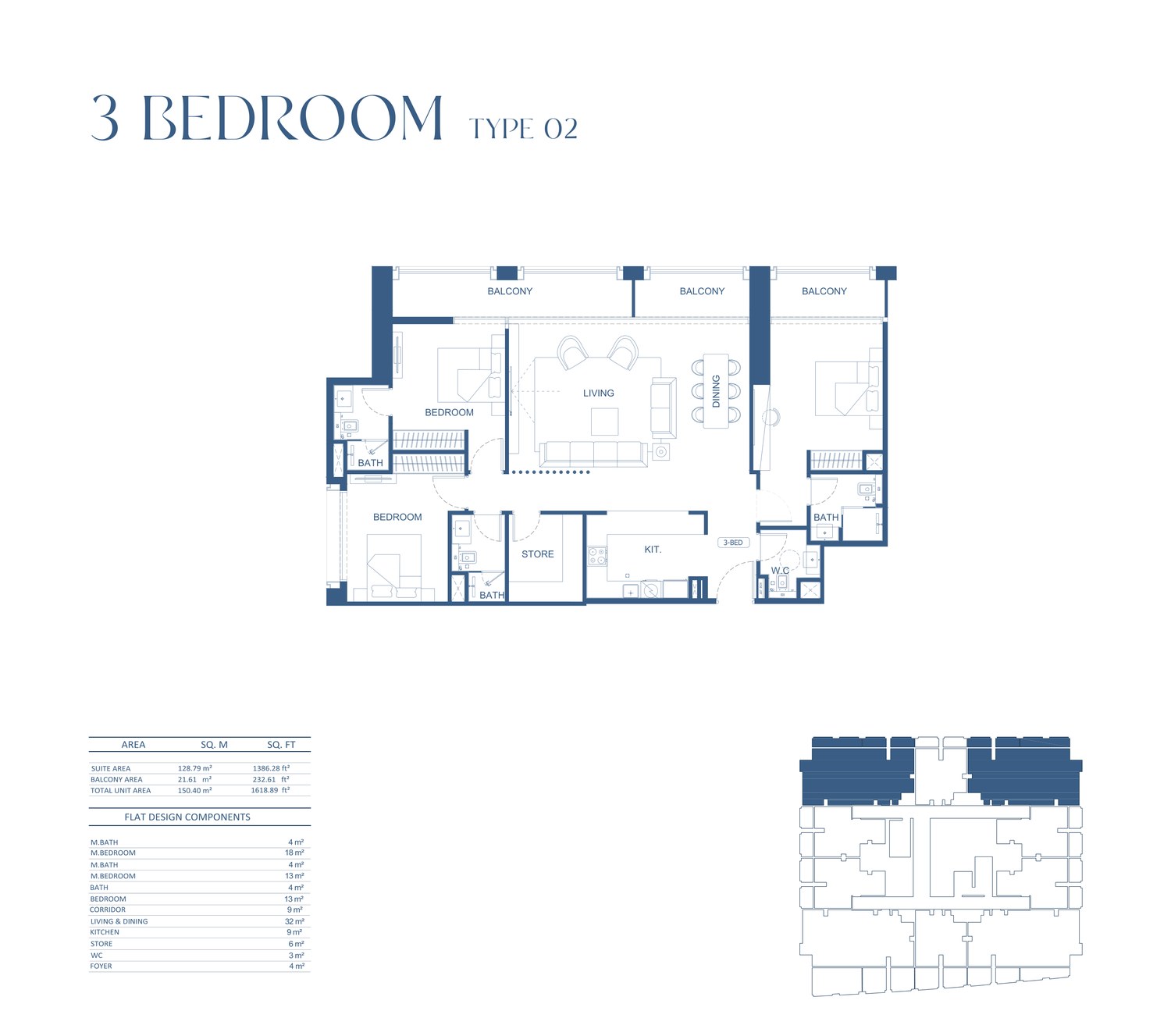 3 Bedroom