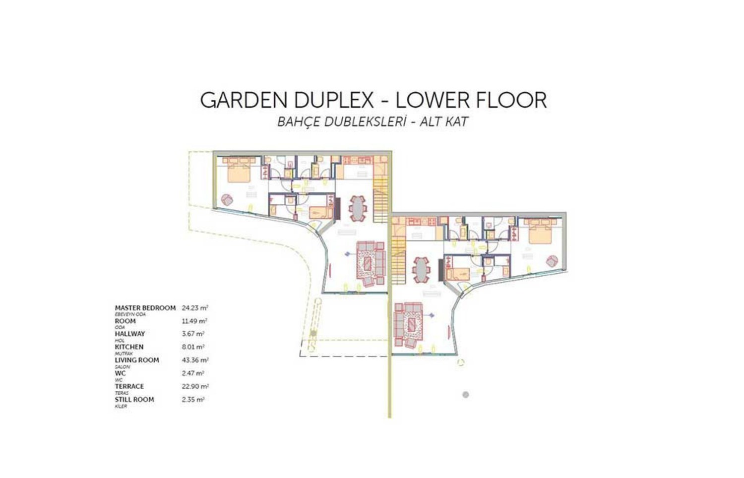4+1 Garden Duplex · Lower Floor