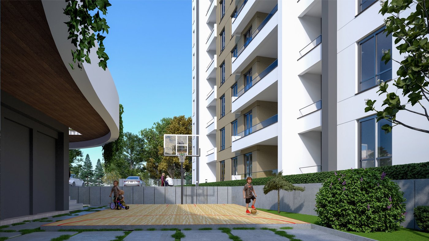 Landscaped gardens & garden terraces between the blocks